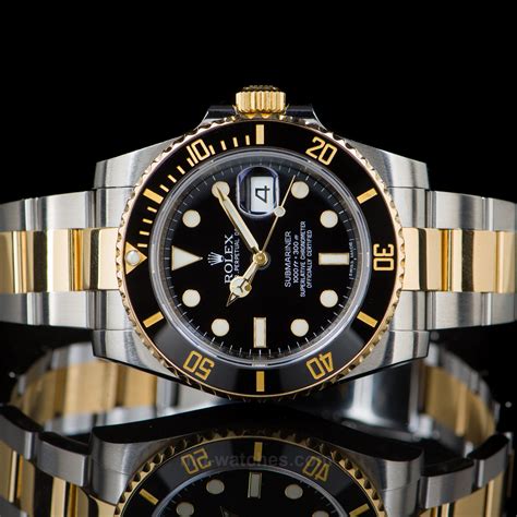 rolex submariner date steel and yellow gold ceramic|Rolex oyster steel submariner date.